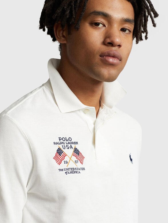 Detail-embroidered Polo Shirt  - 4