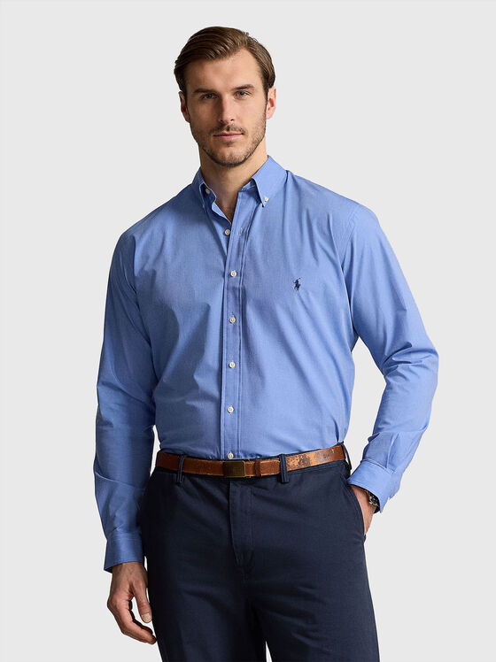 Памучна синя риза - 1