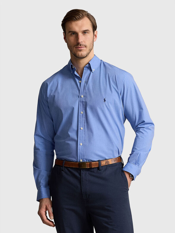Blue cotton shirt - 1