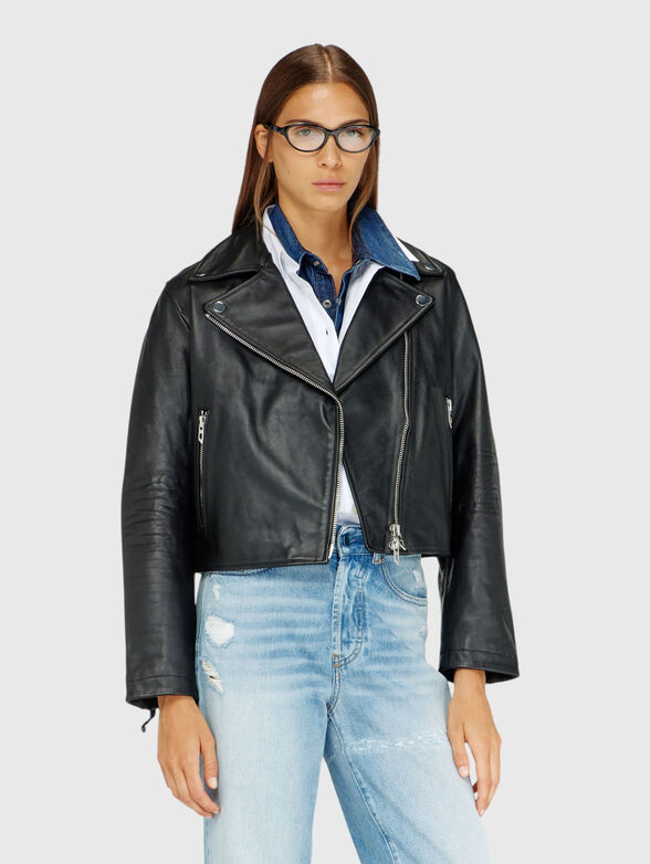 Black leather jacket - 3