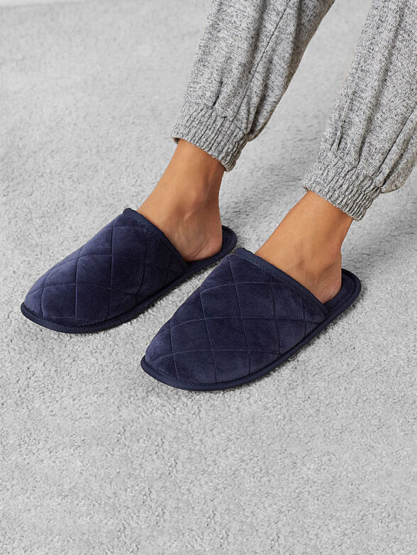 WARM COMFY blue slippers - 1