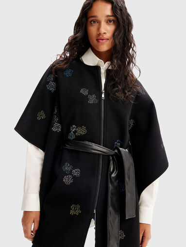 Poncho with accent embroideries - 4