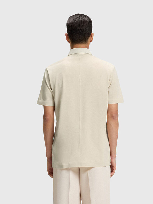 Cotton blend polo shirt with logo - 3