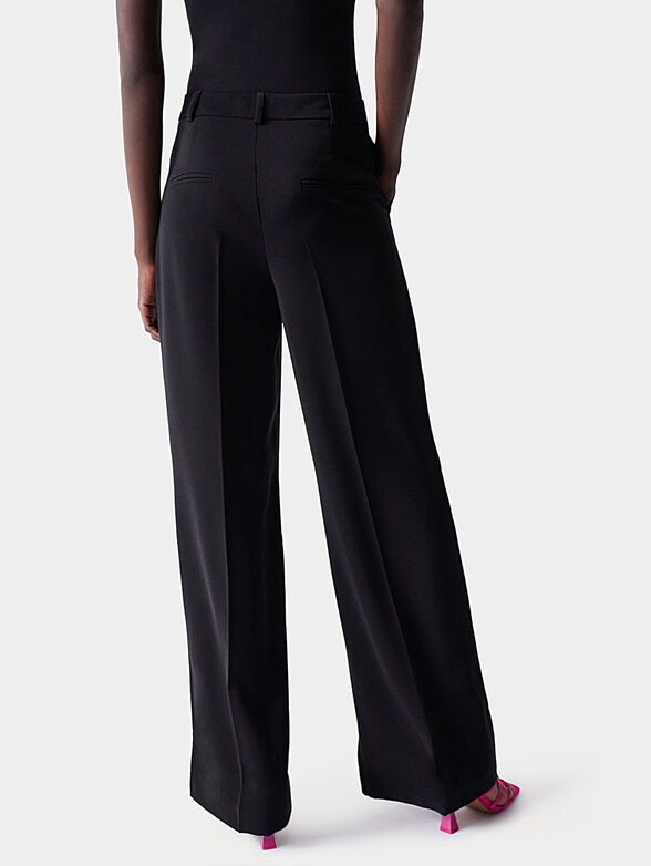 Black flared trousers with high waist - 2