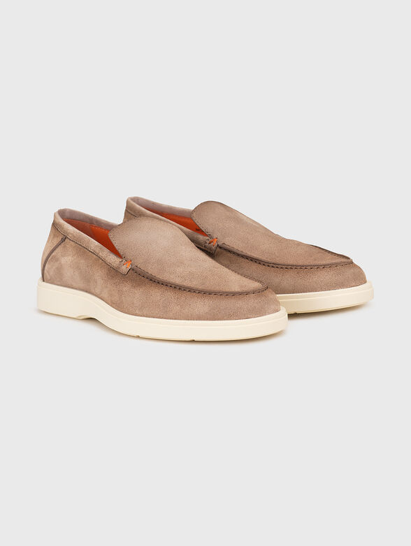 Suede beige loafers - 1