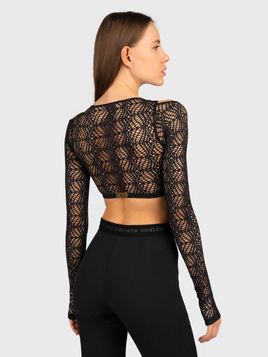 Black blouse with cut out details  - 3