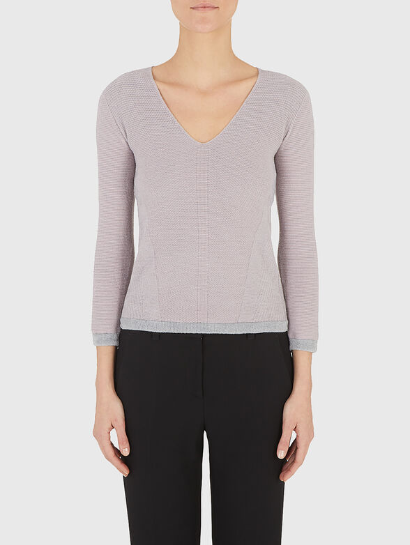 V-neck sweater - 1