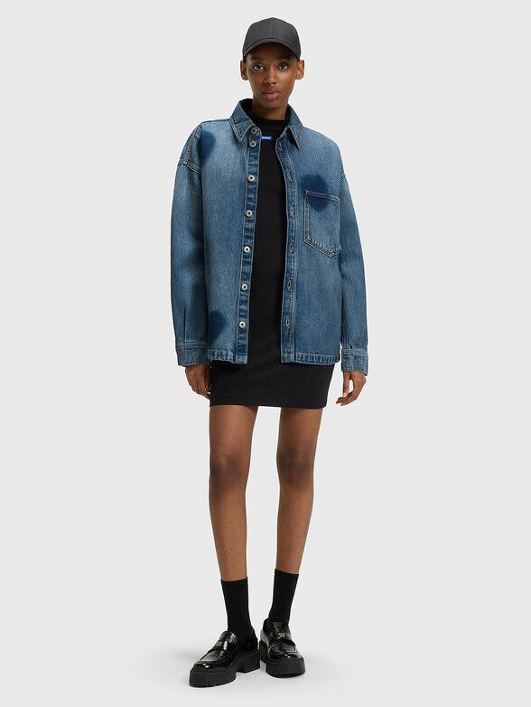 Denim jacket with worn effect - 2