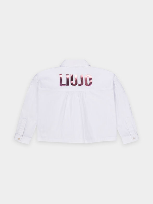 White shirt with glamorous logo on the back - 2