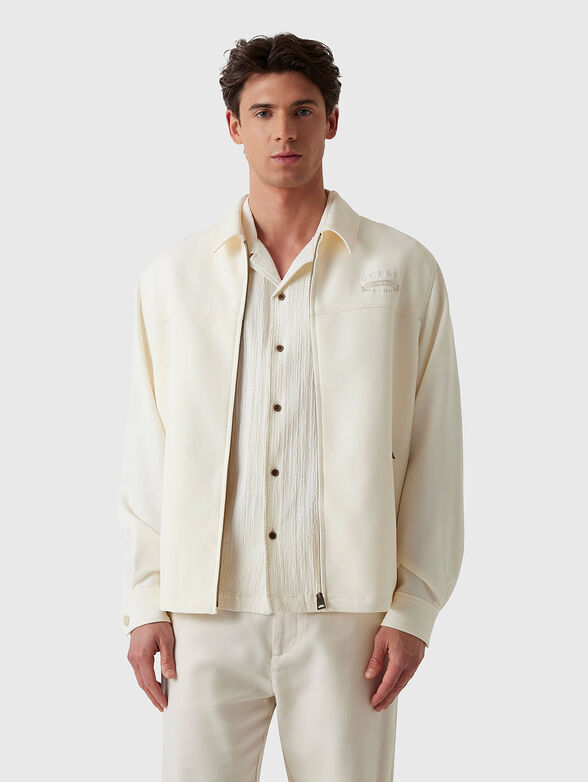 Overshirt with logo embroidery - 0