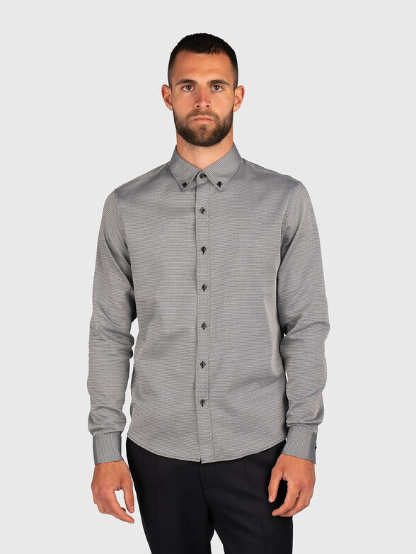 DOBBY long sleeve cotton shirt - 1