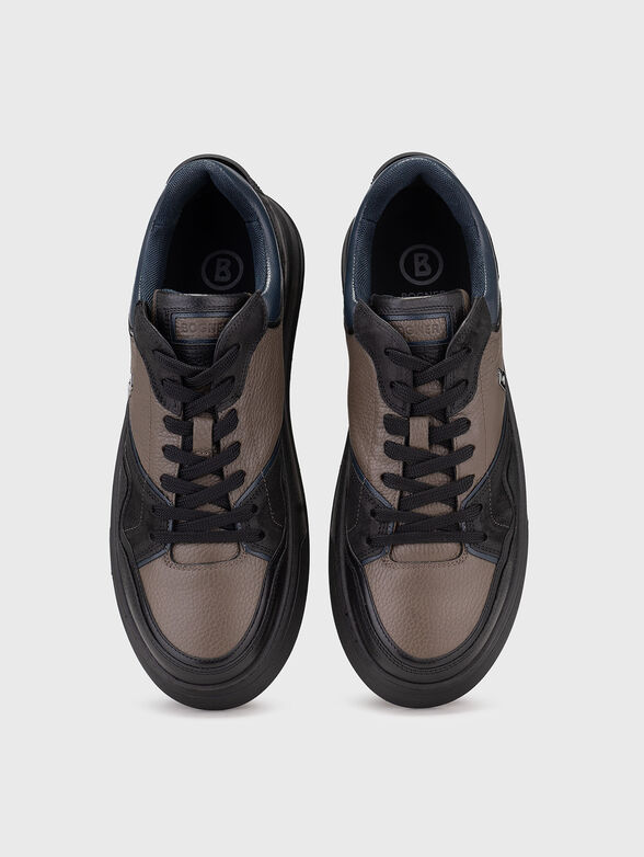 MILAN 25 leather sports shoes with contrasting details - 6