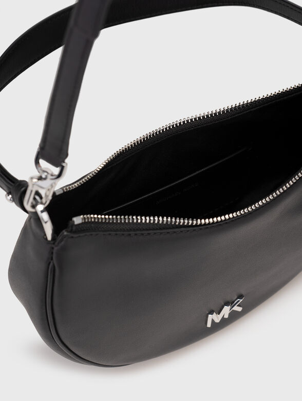 Crossbody bag in leather with logo - 6