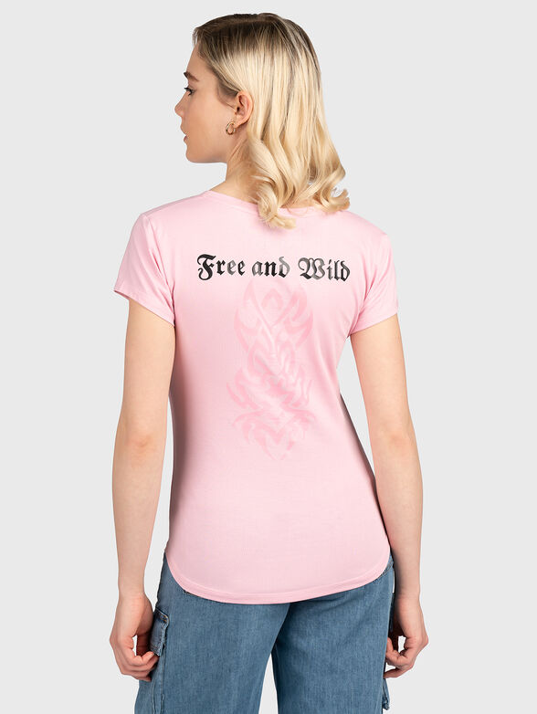 TSL062 pink T-shirt with contrasting print - 2