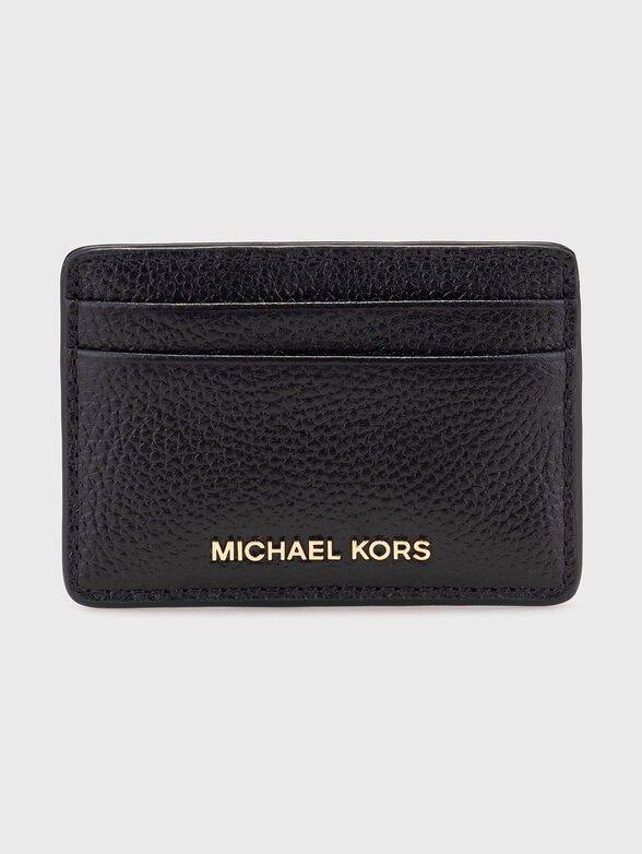 Leather cardholder with logo - 1