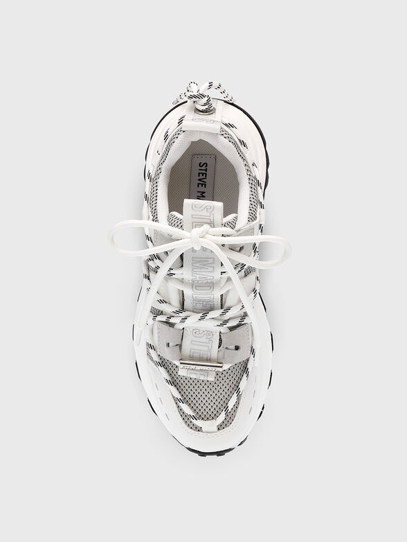 TAZMANIA white sneakers with brown details - 6