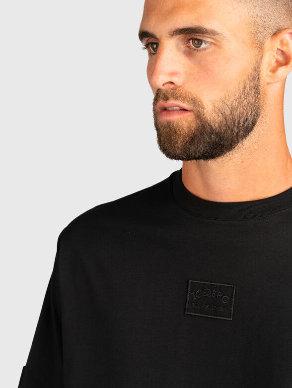 Cotton T-shirt with oval neckline - 3