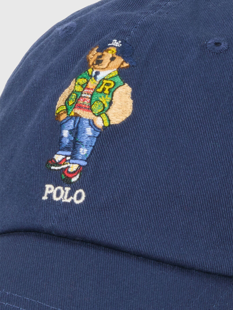 Navy blue cap with logo embroidery - 3