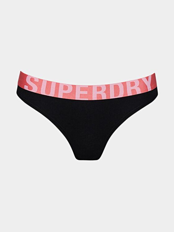 Black briefs with logo - 1