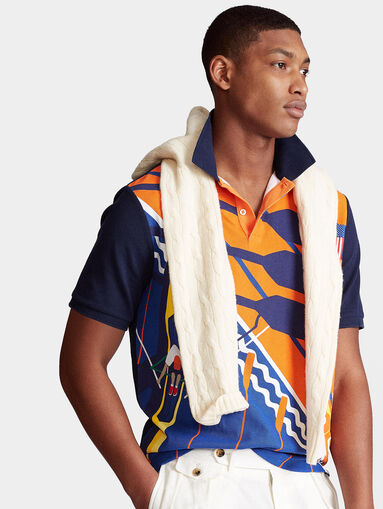 Polo shirt with multicolor print - 4
