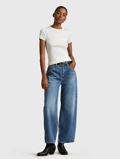 Blue wide-leg jeans - 5