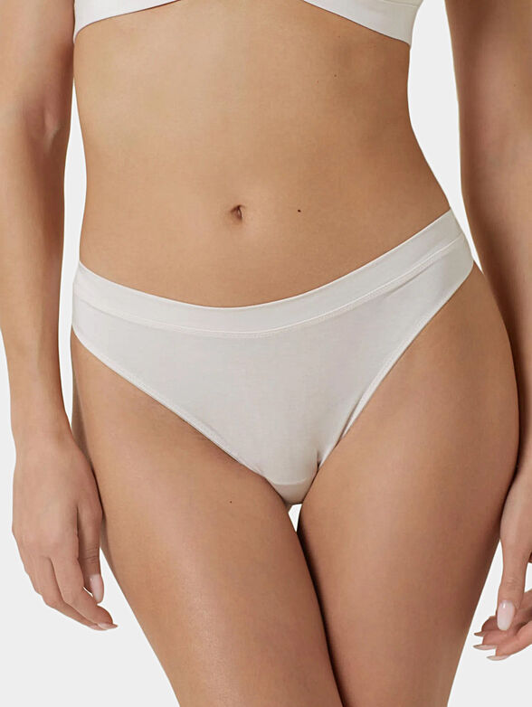 Brazilian briefs in ecru color - 1