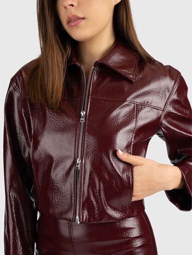 Patent faux leather jacket - 5
