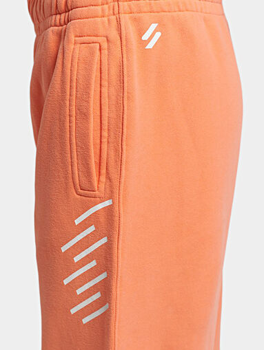 Cotton sports pants with logo details - 3