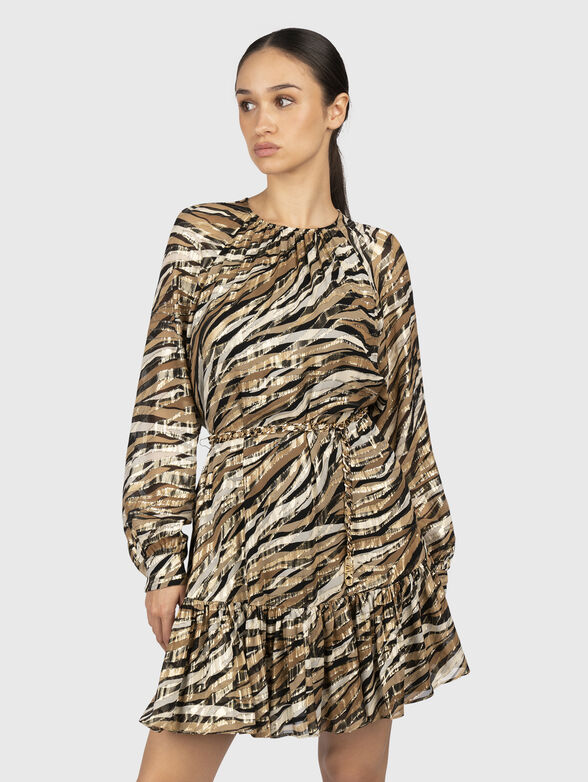 Silk blend mini dress - 1