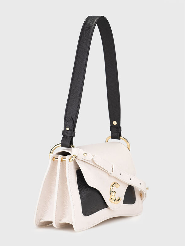 Grained effect leather crossbody bag - 4