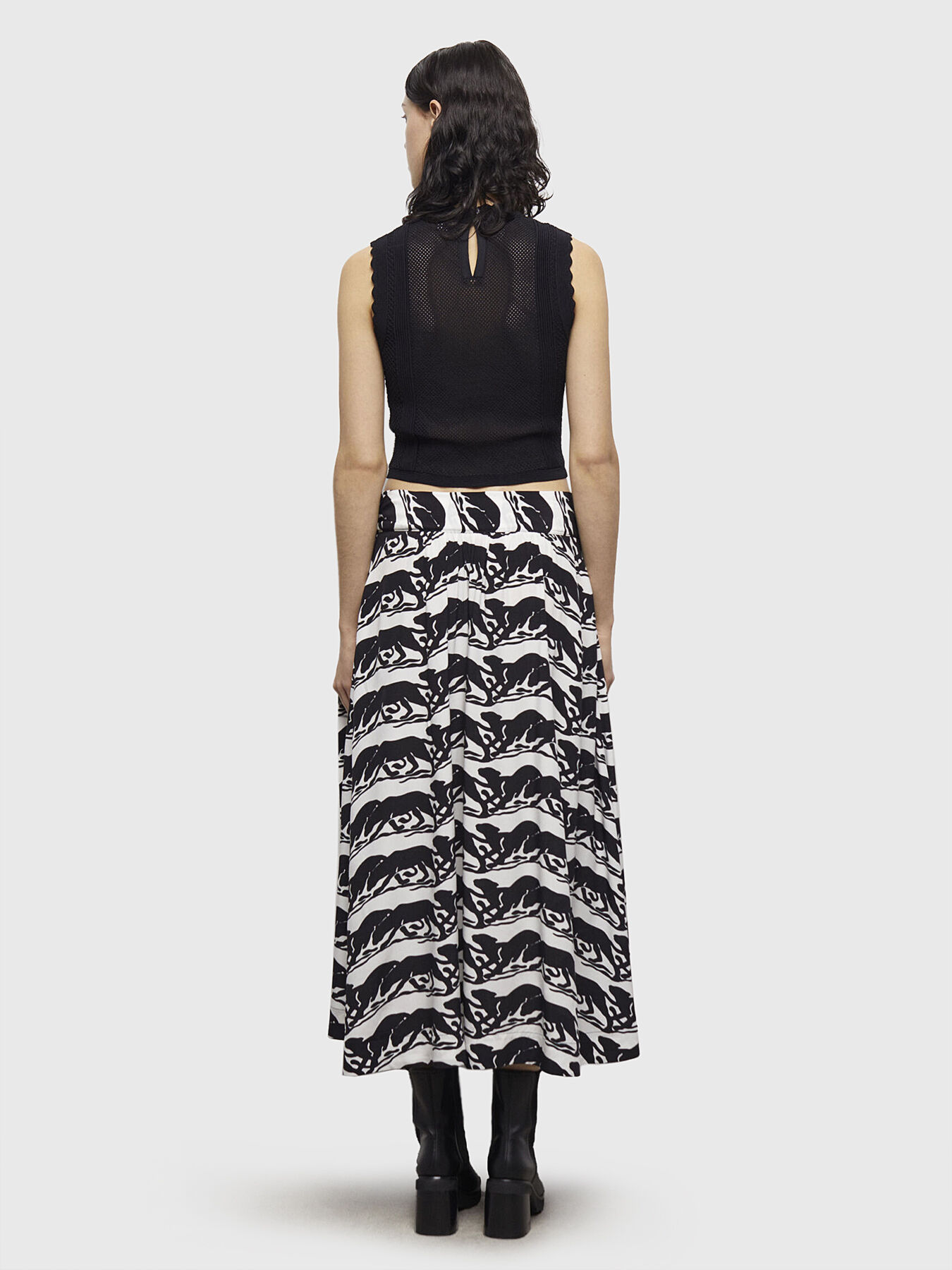 Long skirt with contrasting print brand THE KOOPLES