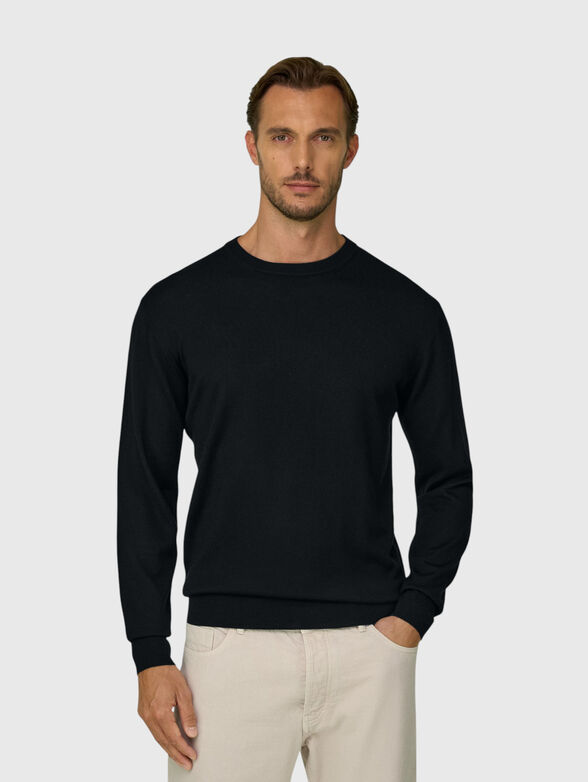 Black wool sweater - 1