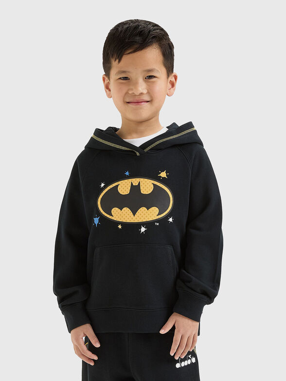 SUPERHEROES black sweatshirt with logo  - 1