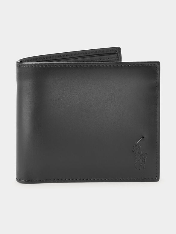 Leather wallet with logo relief - 1