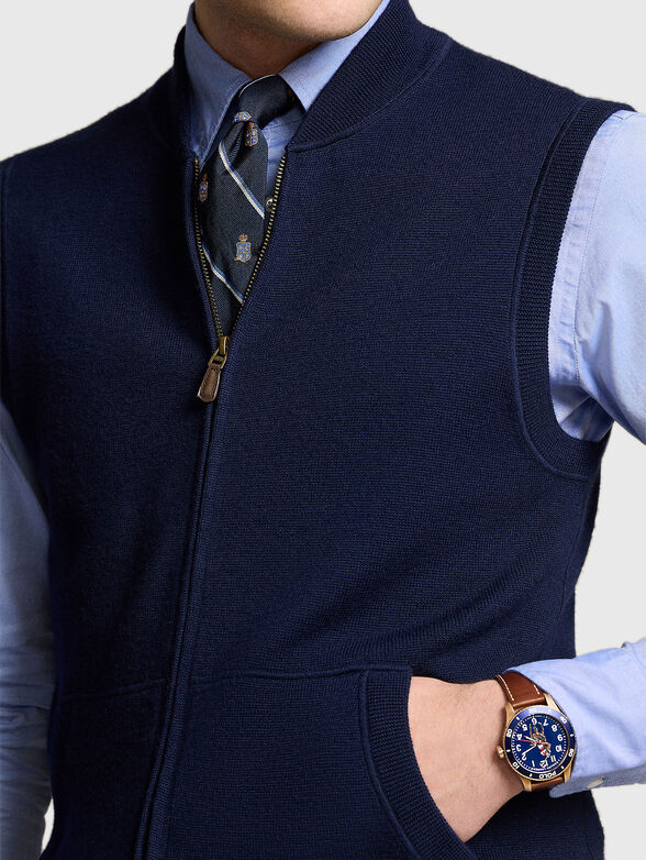 Wool vest with zip - 4