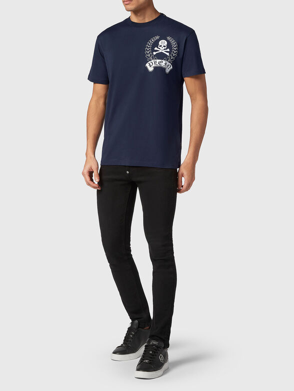 Logo accent T-shirt in beige - 2