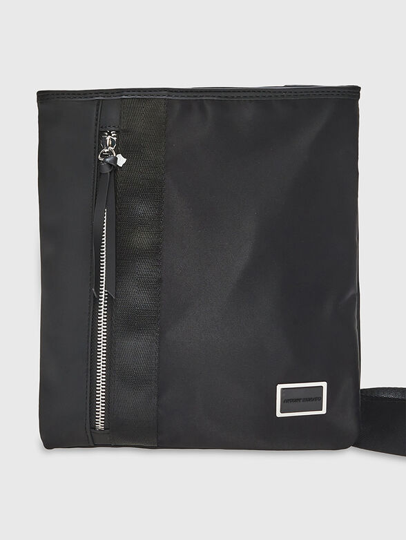 Black crossbody bag with logo accent - 2