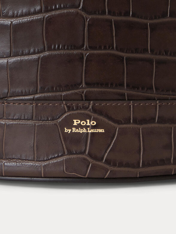 Croc-effect leather bag  - 5