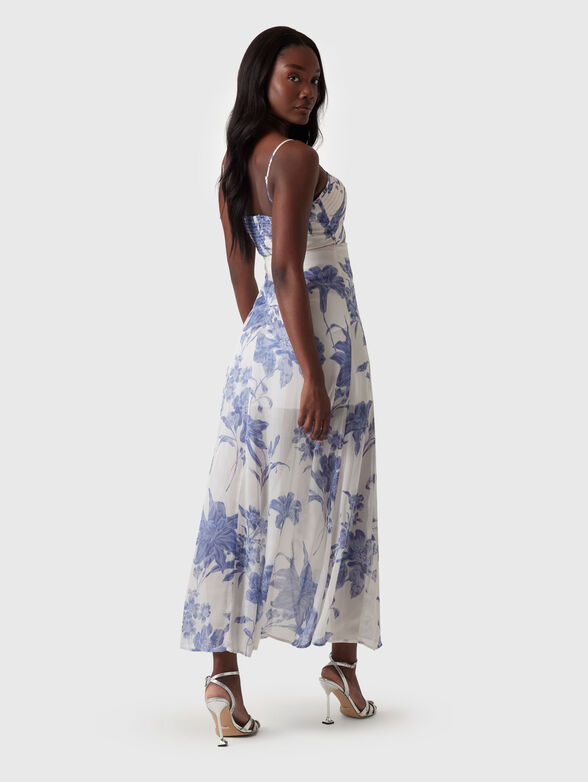 ELLIE midi dress with floral motifs - 1