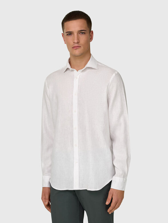 Long-sleeved linen shirt - 1