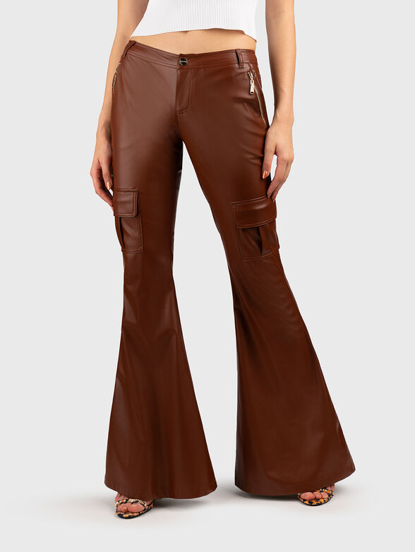 Cargo trousers with flared legs - 1