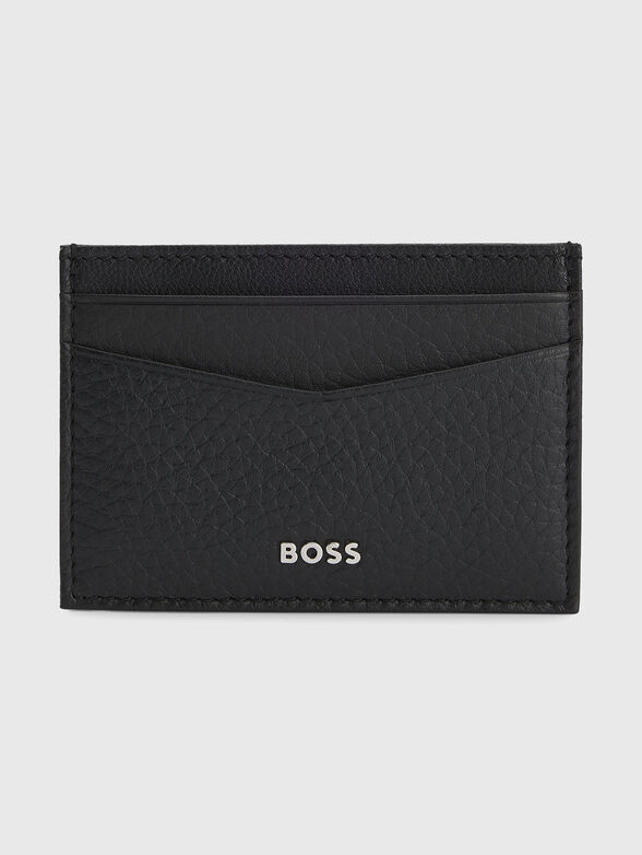 Leather cardholder with logo - 1