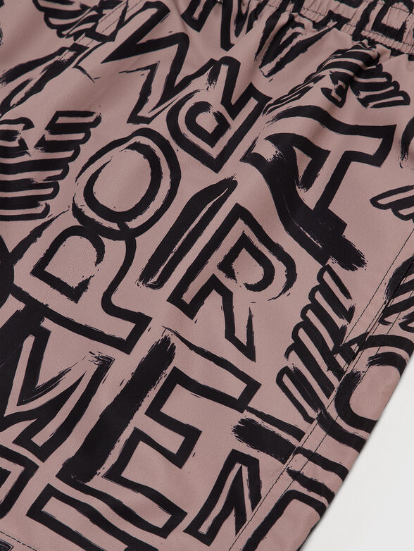 Beach shorts with logo print - 4