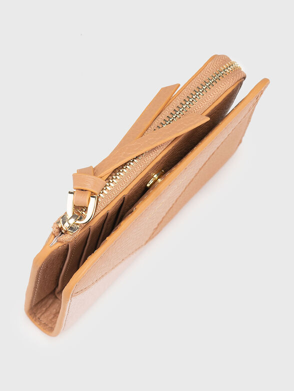 Leather wallet with logo detail - 4