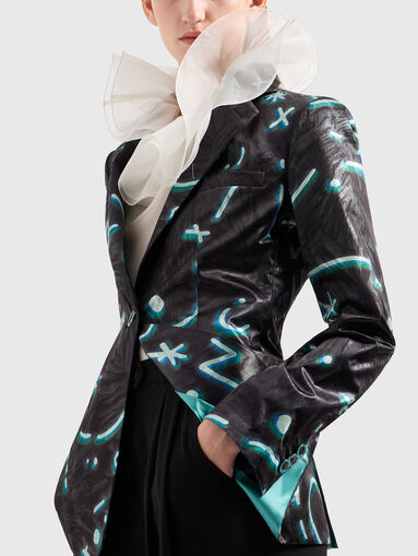 Blouse with accent neckline - 4