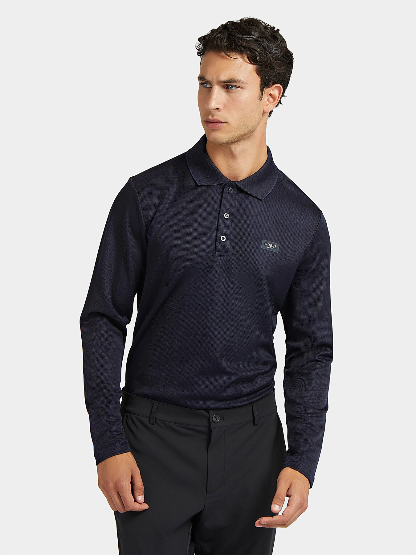Guess polo 2025 long sleeve
