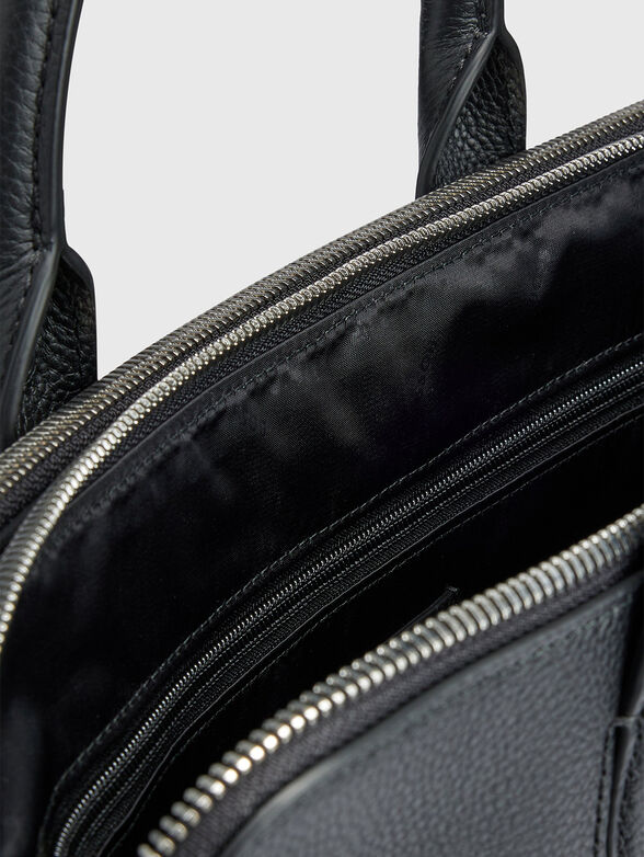 Black laptop bag with logo accent - 5
