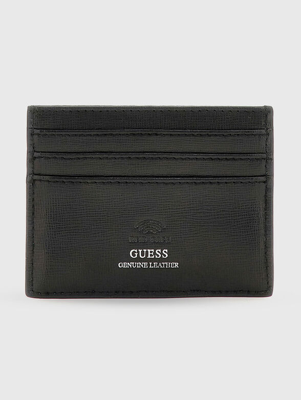 Leather card holder with saffiano effect - 2