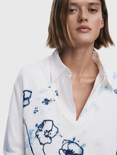 HELSINKI shirt in linen blend with print - 5
