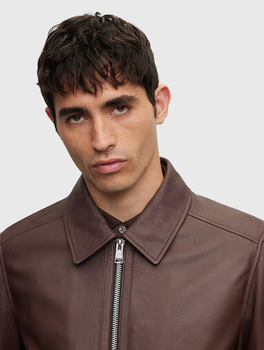Black leather jacket - 5